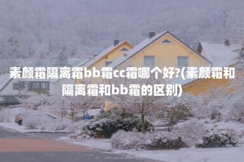 素颜霜隔离霜bb霜cc霜哪个好?(素颜霜和隔离霜和bb霜的区别)