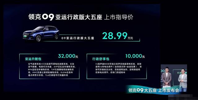 2023领克09价格报价及图片（官方售价28.99万元）(3)