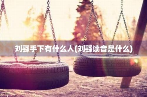 刘繇手下有什么人(刘繇读音是什么)