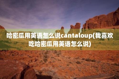 哈密瓜用英语怎么说cantaloup(我喜欢吃哈密瓜用英语怎么说)