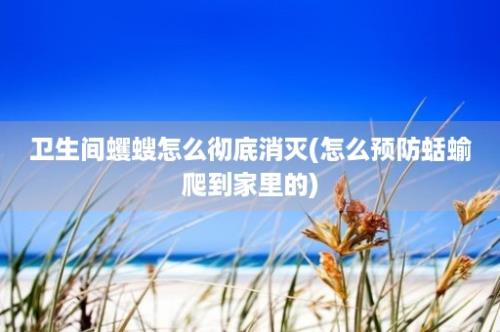 卫生间蠼螋怎么彻底消灭(怎么预防蛞蝓爬到家里的)