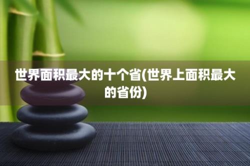 世界面积最大的十个省(世界上面积最大的省份)