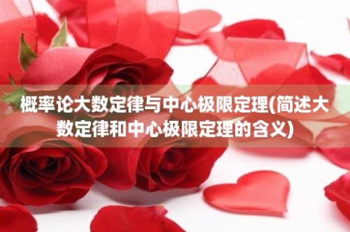 概率论大数定律与中心极限定理(简述大数定律和中心极限定理的含义)