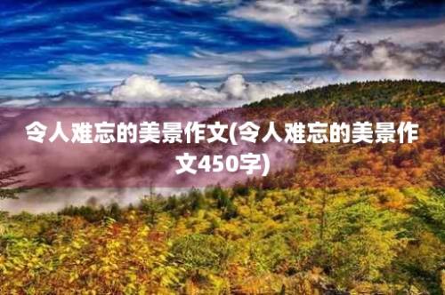 令人难忘的美景作文(令人难忘的美景作文450字)