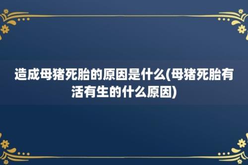 造成母猪死胎的原因是什么(母猪死胎有活有生的什么原因)