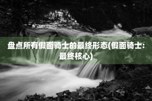 盘点所有假面骑士的最终形态(假面骑士:最终核心)