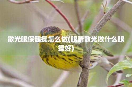 散光眼保健操怎么做(眼睛散光做什么眼操好)