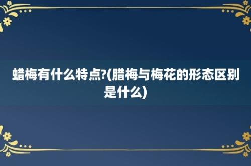 蜡梅有什么特点?(腊梅与梅花的形态区别是什么)