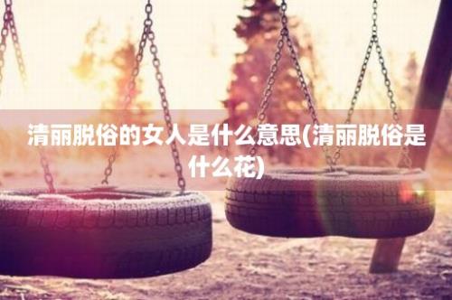 清丽脱俗的女人是什么意思(清丽脱俗是什么花)