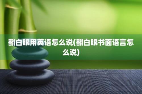 翻白眼用英语怎么说(翻白眼书面语言怎么说)