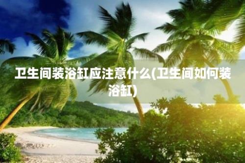 卫生间装浴缸应注意什么(卫生间如何装浴缸)