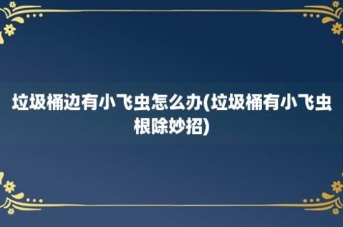 垃圾桶边有小飞虫怎么办(垃圾桶有小飞虫根除妙招)