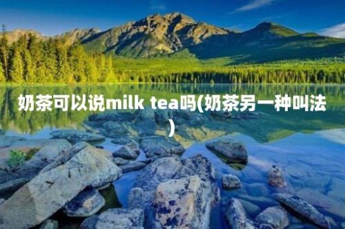 奶茶可以说milk tea吗(奶茶另一种叫法)