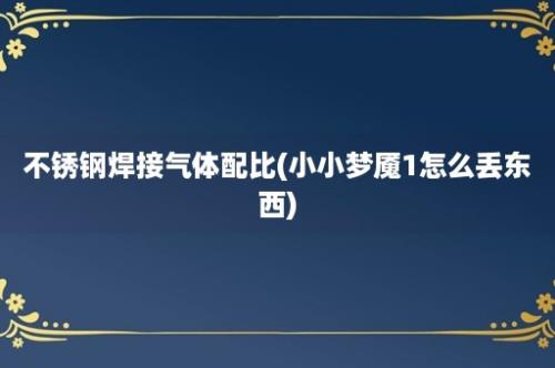 不锈钢焊接气体配比(小小梦魇1怎么丢东西)