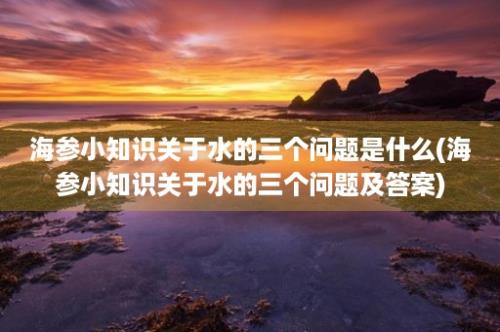 海参小知识关于水的三个问题是什么(海参小知识关于水的三个问题及答案)