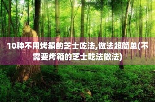 10种不用烤箱的芝士吃法,做法超简单(不需要烤箱的芝士吃法做法)