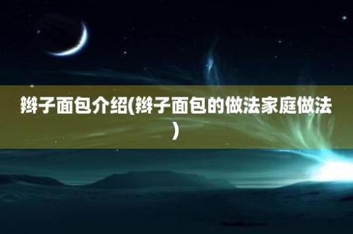 辫子面包介绍(辫子面包的做法家庭做法)