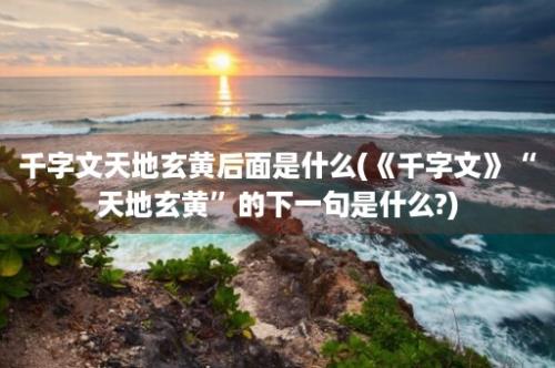 千字文天地玄黄后面是什么(《千字文》“天地玄黄”的下一句是什么?)