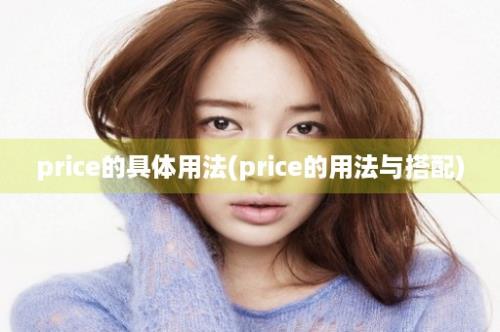 price的具体用法(price的用法与搭配)