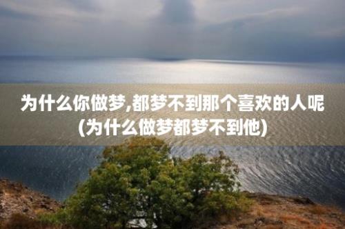 为什么你做梦,都梦不到那个喜欢的人呢(为什么做梦都梦不到他)