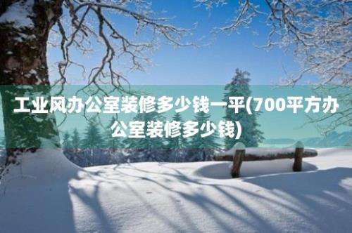 工业风办公室装修多少钱一平(700平方办公室装修多少钱)