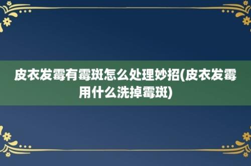 皮衣发霉有霉斑怎么处理妙招(皮衣发霉用什么洗掉霉斑)