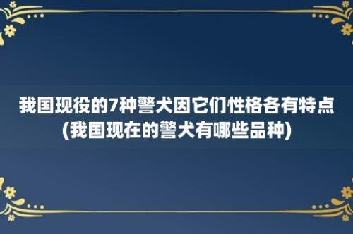 我国现役的7种警犬因它们性格各有特点(我国现在的警犬有哪些品种)