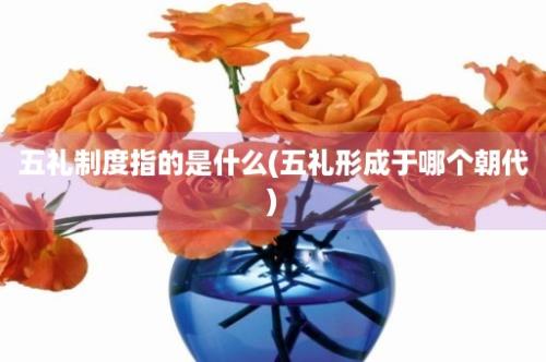 五礼制度指的是什么(五礼形成于哪个朝代)