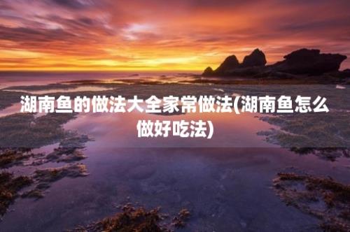 湖南鱼的做法大全家常做法(湖南鱼怎么做好吃法)