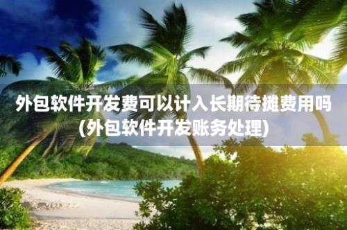 外包软件开发费可以计入长期待摊费用吗(外包软件开发账务处理)