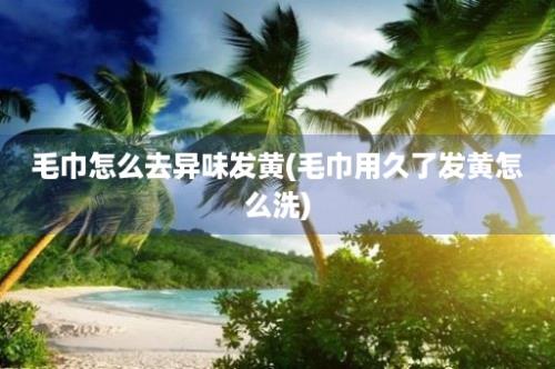 毛巾怎么去异味发黄(毛巾用久了发黄怎么洗)