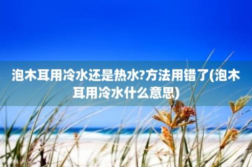 泡木耳用冷水还是热水?方法用错了(泡木耳用冷水什么意思)