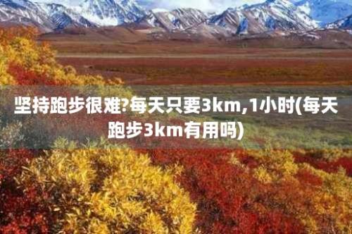 坚持跑步很难?每天只要3km,1小时(每天跑步3km有用吗)