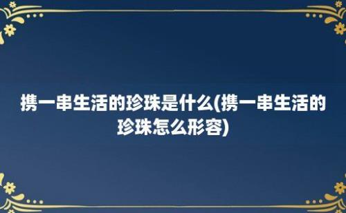 携一串生活的珍珠是什么(携一串生活的珍珠怎么形容)