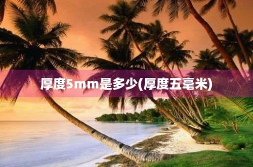 厚度5mm是多少(厚度五毫米)