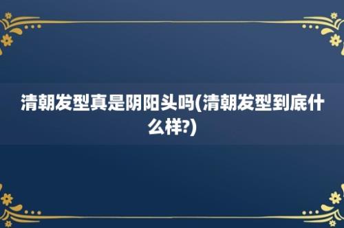 清朝发型真是阴阳头吗(清朝发型到底什么样?)