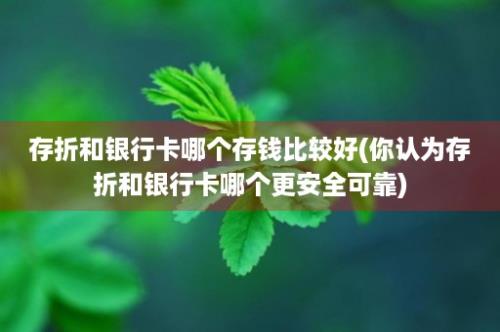 存折和银行卡哪个存钱比较好(你认为存折和银行卡哪个更安全可靠)