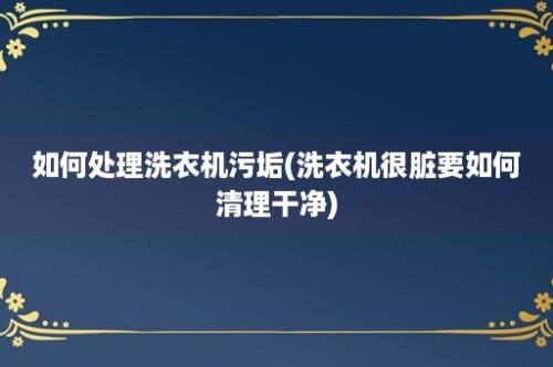 如何处理洗衣机污垢(洗衣机很脏要如何清理干净)