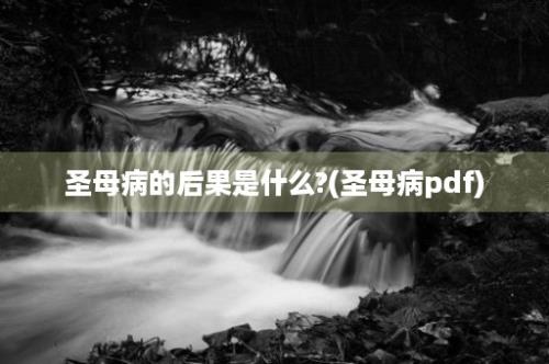 圣母病的后果是什么?(圣母病pdf)