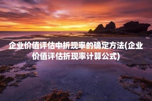 企业价值评估中折现率的确定方法(企业价值评估折现率计算公式)