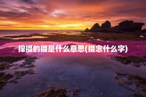 撺掇的掇是什么意思(掇念什么字)