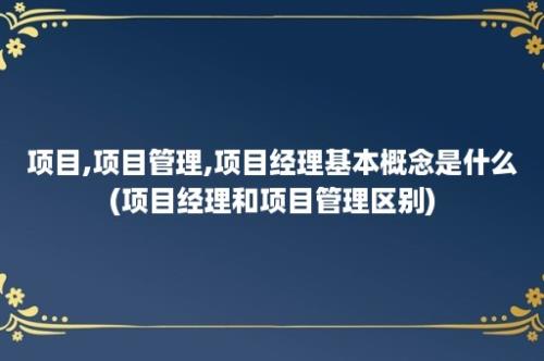 项目,项目管理,项目经理基本概念是什么(项目经理和项目管理区别)