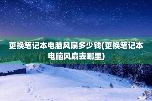 更换笔记本电脑风扇多少钱(更换笔记本电脑风扇去哪里)