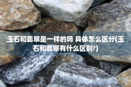 玉石和翡翠是一样的吗 具体怎么区分(玉石和翡翠有什么区别?)