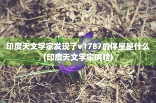 印度天文学家发现了v1787的伴星是什么(印度天文学家叫啥)