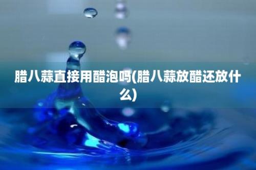 腊八蒜直接用醋泡吗(腊八蒜放醋还放什么)