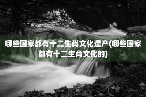 哪些国家都有十二生肖文化遗产(哪些国家都有十二生肖文化的)