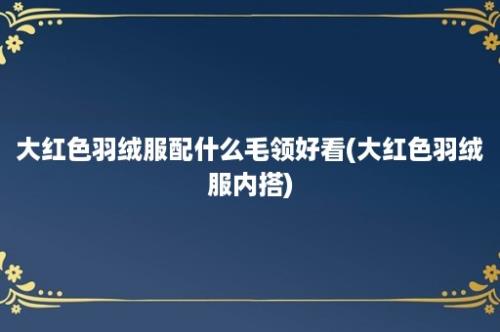 大红色羽绒服配什么毛领好看(大红色羽绒服内搭)