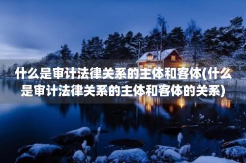 什么是审计法律关系的主体和客体(什么是审计法律关系的主体和客体的关系)