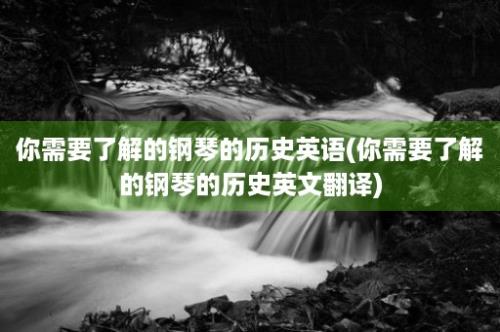 你需要了解的钢琴的历史英语(你需要了解的钢琴的历史英文翻译)